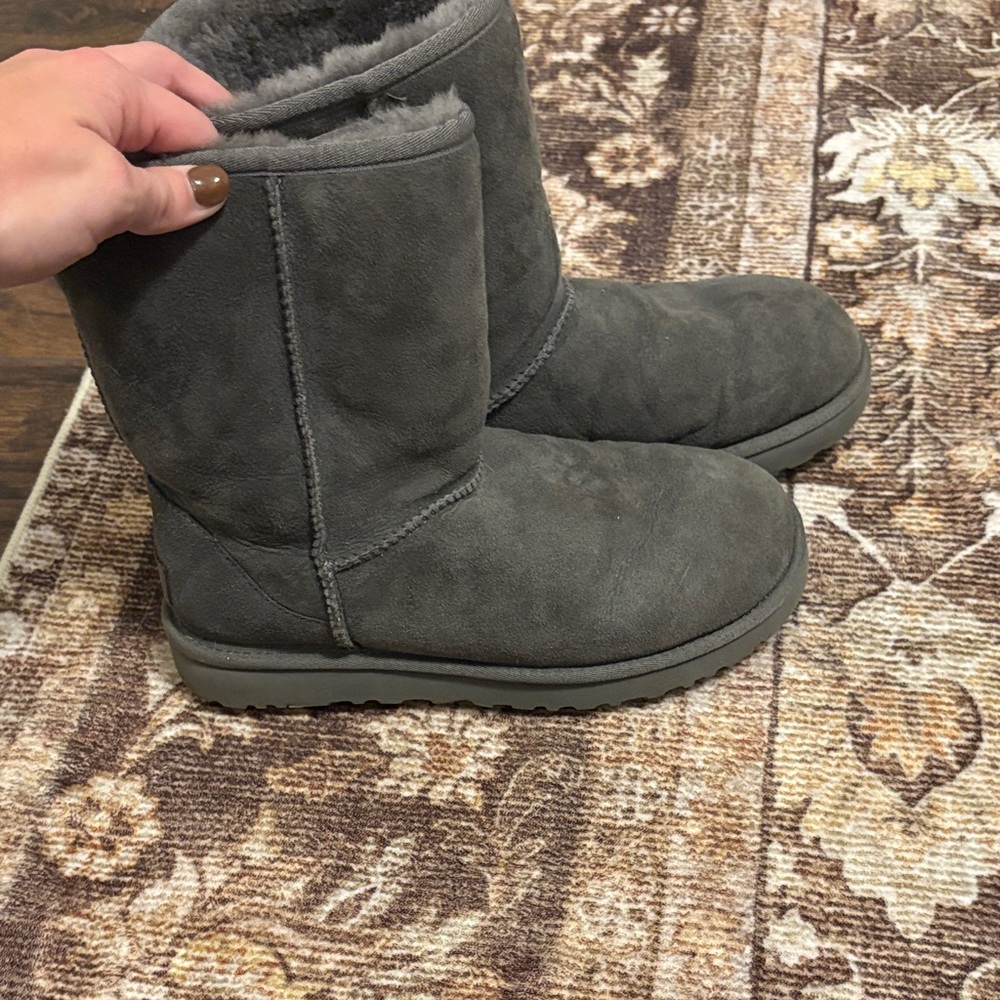UGG Charcoal Suede Boots